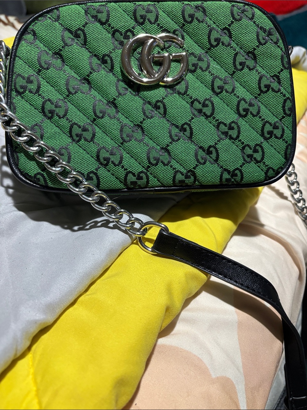 Emerald Green signature Gucci bag